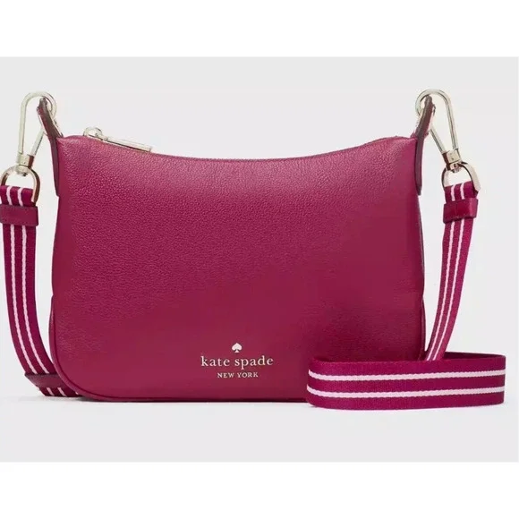 Kate Spade Rosie Crossbody Purple Leather WKR00630 Dark Raspberry NWT - Picture 1 of 3